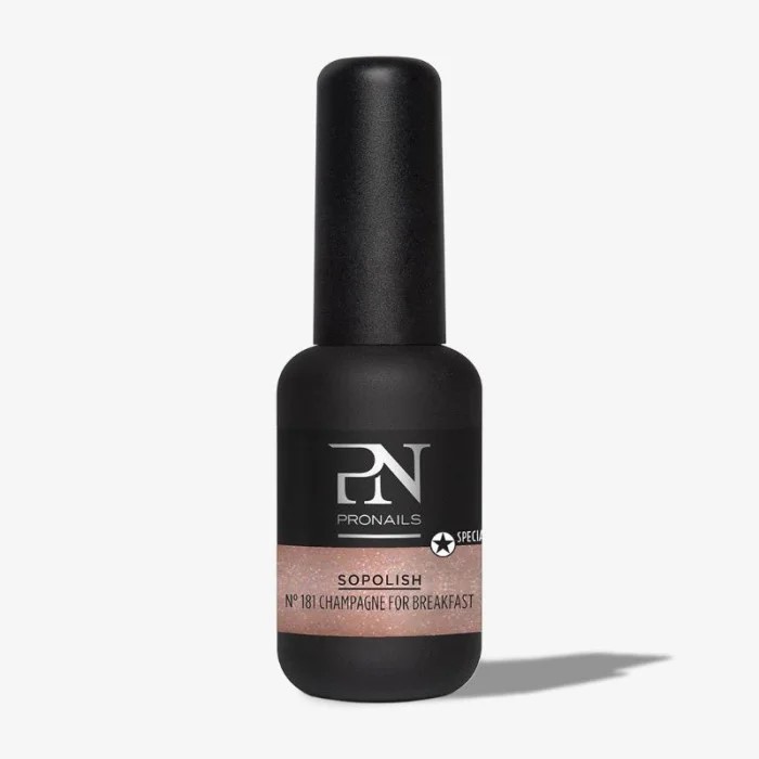 ProNails - Sopolish 181 - 8 ml - Champagne For Breakfast - Nude Glittereffekt