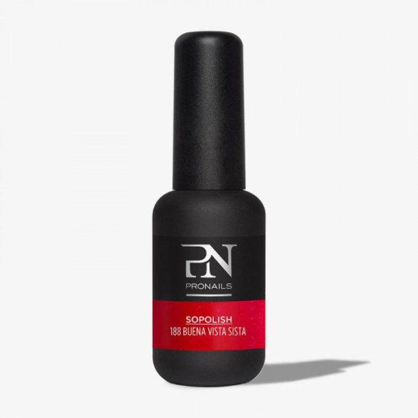 ProNails - Sopolish 188 - 8 ml - Buena Vista Sista - Rd Shimmereffekt