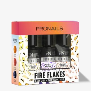 Fire Flakes Top Coats 3 stk - Gul/Guld - Koral/Orange - Bl�/Lilla