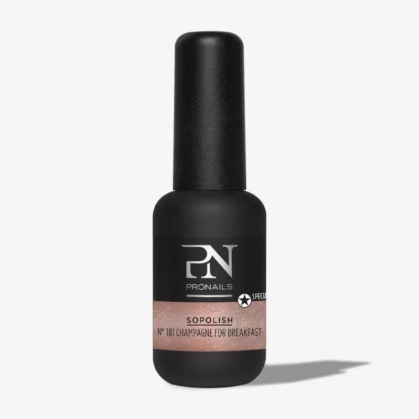  ProNails - Sopolish 181 - 8 ml - Champagne For Breakfast - Nude Glittereffekt