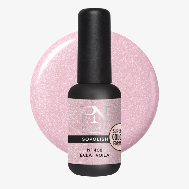 ProNails SOPOLISH �clat Voil� 8 ml &ndash; Peachy Pink Glitter