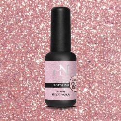 ProNails SOPOLISH �clat Voil� peachy pink glitter gel polish med shimmer finish