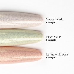 Sungold Mermaid Glitter Gel &ndash; gylden glitter topcoat med varm solglans effekt