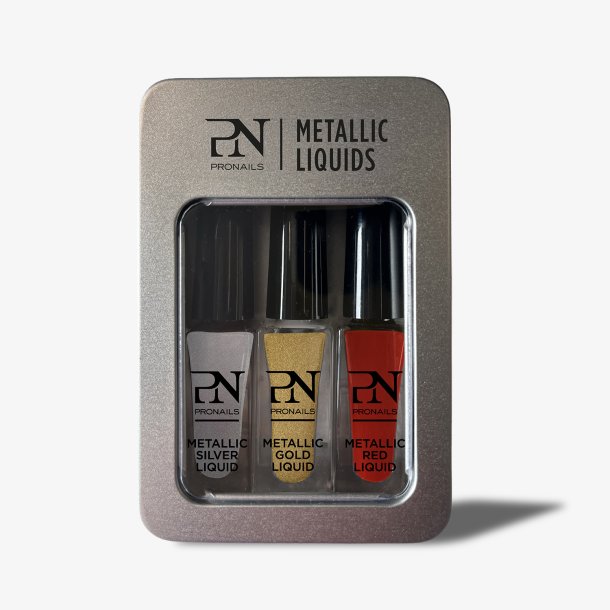 ProNails Metallic Liquids Kit � Silver, Gold &amp; Red Metallic Nail Art