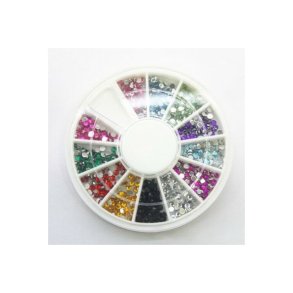 ProNails - AB Glittersten Farve Hjul - 12 Farver