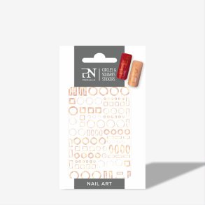Guld Circkler & Firkanter Nail stickers