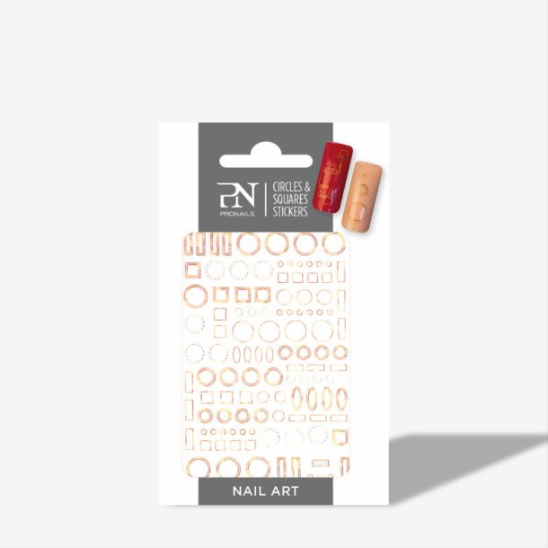 Guld Circkler &amp; Firkanter Nail stickers