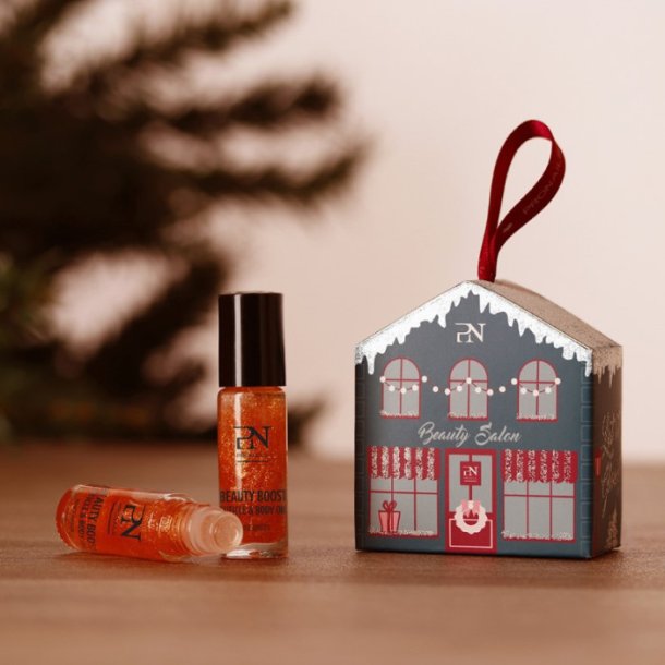 Guld Glitter Neglebnd &amp; Kropsolie - 1 stk