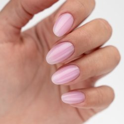 Bl�de pastel lilla jelly nails med transparent soap effect &ndash; BSTRONG Bubble LED gel manicure